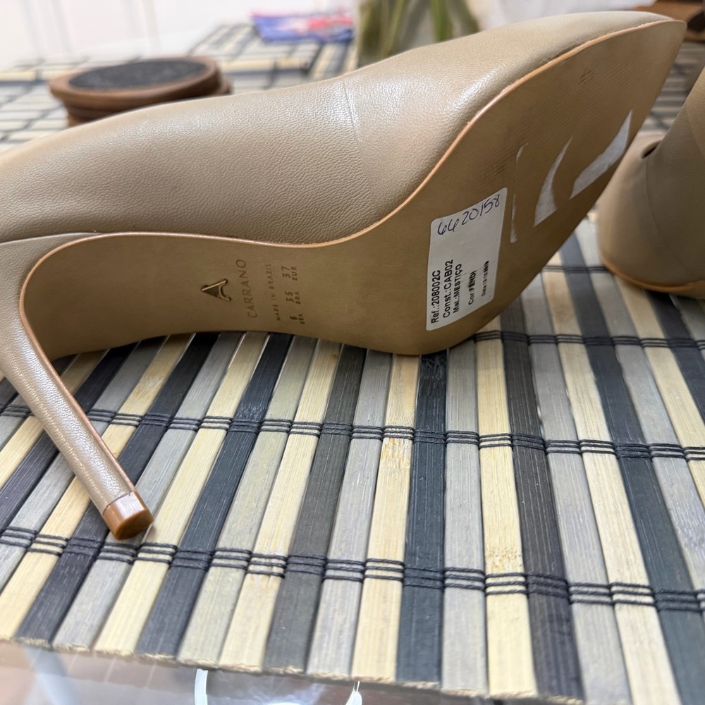 Elegant Taupe Stiletto Heels - Picture 6 of 7